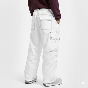 Modern <b>Baggy</b> Unisex <b>Trousers</b> Oversized Wide Leg Relaxed Fit Casual Fashion Pants Lightweight Comfortable Clothing For Everyday - Product Image 3
