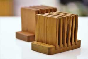 Posavasos de Bambú Sólido, Color Natural, Manteles Individuales de Madera Hechos a Mano, Accesorios Grabados para Café/Té, Regalos Personalizables para Decoración del Hogar - Product Image 4