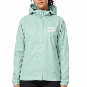 <b>Women</b> Hooded Windbreaker <b>Jacket</b> Premium <b>Waterproof</b> <b>Lightweight</b> Windproof Comfortable Durable Smooth Front <b>For</b> Windbreaker <b>Jacket</b> - Product Image 1