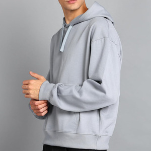 Wholesale Customizable Front Logo Men's <b>Hoodies</b> Sweatshirts 100% Cotton Fleece Pocket Design Breathable Quick Dry Winter Casual - Product Image 3