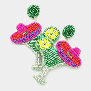CRYSTAL CRAFT <b>Birds</b> Vibrant Artistic Classic Charm Glass Beaded Embroidered Handmade Long Dangle Earrings Women Daily Fashion - Product Image 2