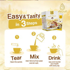 กาแฟสำเร็จรูปพรีเมียม 3 in 1 รับผลิตแบบ OEM ปรับแต่งฉลากสินค้าได้ พร้อมเพิ่มพลังงานและเสริมภูมิคุ้มกัน ผลิตในประเทศไทย - Product Image 2