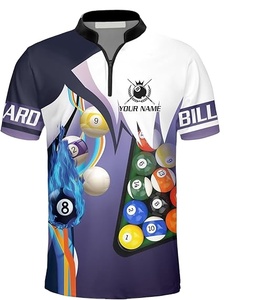 เสื้อยืดพิมพ์ลาย 3 มิติ นักบิลเลียดแบบกำหนดเองสำหรับผู้ชาย เสื้อทีมบิลเลียดตลกๆ สำหรับการแข่งขันสนุกเกอร์ โต๊ะพูล โปโล - Product Image 2