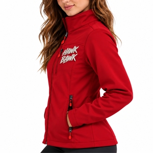 <b>Women</b>’s Softshell Full Zip <b>Jacket</b> Regular Fit Adjustable Hood Fit Clean Modern Style <b>Lightweight</b> Outdoor Comfort Fit Softshell - Product Image 3