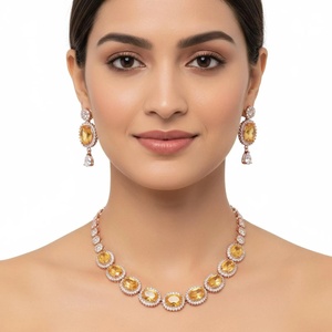 18K Rose Gold Plated <b>Ruby</b> Pink <b>Necklace</b> Gemstone Jewelry Choker Bridal Wedding Vintage IGI Certified Brass RAY FINE Jewelry - Product Image 2