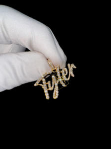 Collar Personalizable de Oro Sólido de 14K con Nombre en Letra Cursiva, Estilo Hip Hop, con Diamantes Cultivados en Laboratorio, Colgante Elegante - Product Image 6