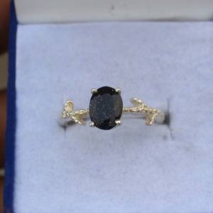 Oval Black Onyx 925 Sliver Vintage Engagement <b>Ring</b> Handmade Gemstone Jewelry IGI Certified From Rajasthan Gift for Women - Product Image 1