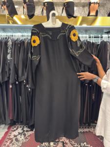 Wholesale Black Long Sleeve Abaya With Beaded Embroidery Floor Length Modest Dress For Women Middle East Style Polyester Materia - Product Image 3