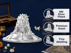 พระอมฤทธิ์ออดิโยจิ ชุบเงินแท้ 999 จาก Jaipur Metals |   ทองเหลืองแท้ 100% |   5.5 x 3.5 x 3 ซม. |   55 กรัม |   โฮมเทมเพิลแอนด์กิฟท์ - Product Image 2