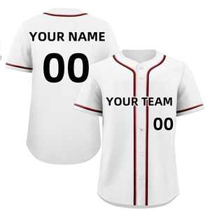 Maillot de baseball unisexe 2026 pour adultes, imprimé par transfert thermique, respirant, grandes tailles, prix de gros, 100 % polyester, nom du joueur - Product Image 1