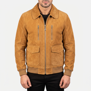 Vestes en daim véritable en gros pour les détaillants de vêtements, production sur mesure, col en cuir souple, faible MOQ - Product Image 4