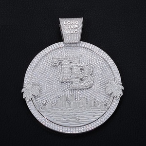 Collar con Colgante de Plata 925 para Hombre, con Diamantes de Moissanita, Diseño de Paisaje Urbano TB, Ligero, Estilo Hip Hop, Joyería de Lujo, Regalo Audaz - Product Image 3