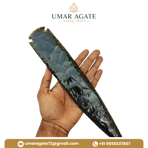 Obsidienne noire, pointe de flèche taillée à la main de 1 à 13 pouces, pierre naturelle, pointe de lance, cadeau - Product Image 3
