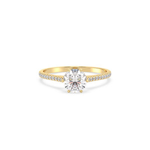 Anillo de Compromiso Solitario REYES Timeless de Plata de Ley 925 para Novia, Corte Redondo, Moissanita Certificada por GRA, Joyería Fina - Product Image 2