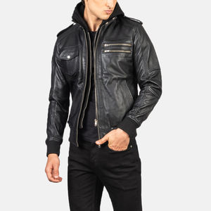 Chaquetas de Cuero para Hombre de Primera Calidad, Cuello Alto, Logotipo Frontal, Diseño Personalizado, Tela de Lona al por Mayor, Precio Bajo, Hecho en Pakistán - Product Image 6