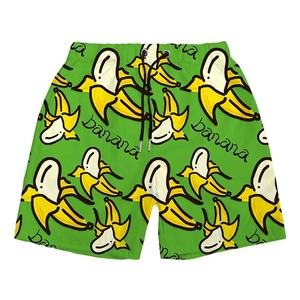 Pantalones cortos de playa de microfibra de secado rápido de alta calidad, pantalones cortos ecológicos con estampado de plátano, sublimación personalizada Allover, patrón sólido - Product Image 1