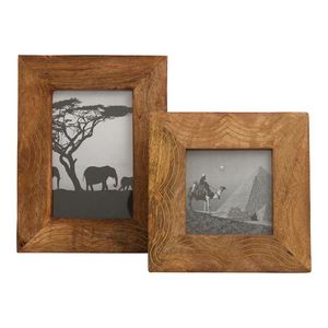 ADC Engraved Wavy Pattern Wooden <b>Frame</b> Set Decorative <b>Wall</b> Mounted Photo <b>Frame</b> Square Art Display - Product Image 1