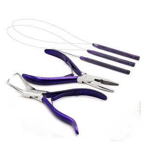 Kit Profesional de Herramientas para Extensiones de Cabello, Impermeable, de Acero Inoxidable, con Pinzas para Remover Cuentas, Alicates de Prensado, Set para Cortar y Peinar el Cabello, Duradero - Product Image 4