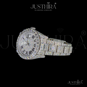 Reloj de Diamantes de Lujo Totalmente Cubierto de Diamantes, el Más Vendido – Edición Premium Shine Royal Iced Diamond – Pieza de Lujo de Alta Gama - Product Image 4