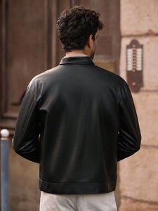 เสื้อแจ็คเก็ตหนังทรงสลิมฟิตสำหรับผู้ชาย รุ่นหรูหรา ไซส์ใหญ่ กันน้ำ สำหรับฤดูหนาว ดีไซน์ทันสมัย เสื้อแจ็คเก็ตหนังทรงสลิมสำหรับผู้ชาย - Product Image 4