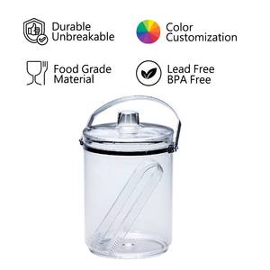[Holar] Taiwan Made Smooth Unbreakable Transparent Plastic <b>Ice</b> <b>Bucket</b> with Handle and <b>Ice</b> Clamp - Product Image 3