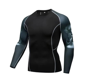 Servicios OEM ODM, Camiseta de Manga Larga Transpirable de Spandex y Poliéster, Ajustada, para Hombre, Protección UV, Talla Adulto, en Venta - Product Image 5