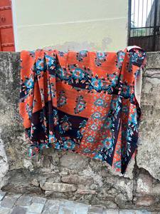 Premium Cotton Kantha Vintage Block Printed Reversible Quilt Artisan Handmade Indian <b>Bedding</b> for Bedroom Décor - Product Image 2