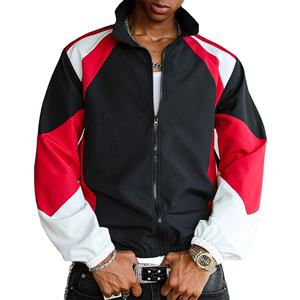 Chaqueta Deportiva Retro de Nailon con Cierre y Logotipo Bordado Personalizado, Chaqueta Cortavientos para Hombre - Product Image 1