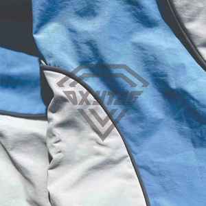 Custom Logo Men Hooded Nylon Tracksuit Two Tone Paneled Windbreaker <b>Jacket</b> and Pants Set Streetwear Sportswear Manufacturer OEM - Product Image 5