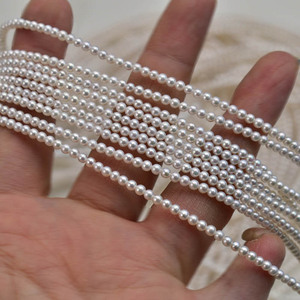 ไข่มุกน้ำจืดธรรมชาติ ทรงเกือบกลม ขนาดเล็ก 3-3.5 มม. สำหรับทำสร้อยคอ  อะไหล่  ลูกปัดหลวม  ขนาดเล็ก - Product Image 2