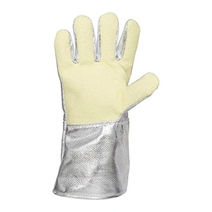 ถุงมือเชื่อมโลหะอะรามิดเคลือบอลูมิไนซ์ ลดราคาพิเศษ ถุงมือป้องกันความร้อนสองชั้นสำหรับงานหล่อโลหะ ป้องกันมือจากความร้อน ถุงมือป้องกันส่วนบุคคล - Product Image 4