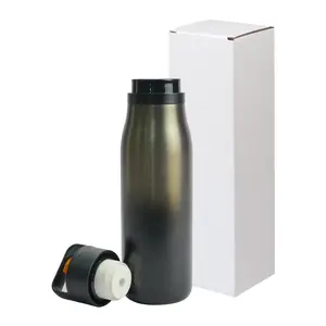 Bouteille en acier inoxydable à double paroi de 500 ml avec bouton poussoir pour les voyages - Product Image 3