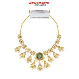 Juego de Collar Jewelemarket Heritage 10575492GR, Chapado en Oro, Aleación de Cobre, Piedra Pota, Perla, para Uso Diario y Ocasiones Nupciales - Product Image 3