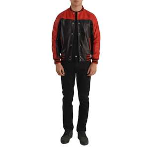 Dernier design, confortable, 2026, respirant, haute qualité, veste en cuir pour homme en peau de mouton avec col rabattable et manches longues - Product Image 5