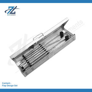 Kit d'instruments chirurgicaux dentaires en acier inoxydable à conception manuelle à clapet pour procédures d'implantation Pakistan - Product Image 2