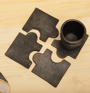 Sous-verre en bois de noyer noir pour sublimation, motif puzzle, design personnalisé, dernier modèle, pour bureau, support de tasse à thé ou café, en vente - Product Image 5