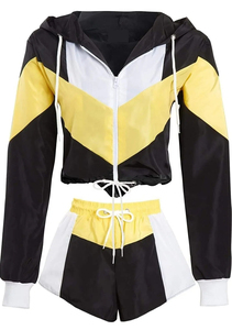 Conjunto de 2 Piezas de Verano para Mujer, Chaqueta Cortavientos Impermeable y Resistente al Viento, con Logotipo Personalizado, Impresión en Serigrafía, Tela con Memoria Sólida - Product Image 4