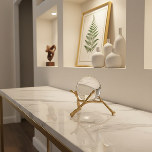 Escultura abstracta de esfera espiral de metal con base de mármol, centro de mesa artístico moderno para decoración del hogar, para sala de estar u oficina. - Product Image 6