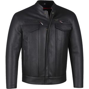 Men's Premium <b>Buffalo</b> Leather <b>Motorcycle</b> <b>Jacket</b> for Commuters CE Armor Utility Pockets Street Cruiser Motorbike Biker Gear Size - Product Image 2