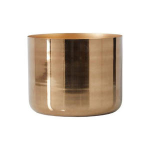 Maceta cilíndrica moderna de metal, elegante contenedor decorativo para plantas de interior - Product Image 6