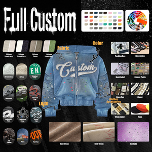 Custom Embroidered Hoodie Mens Massive 450gsm Blue Sunfaded <b>Jumper</b> Paint Splatter Cross Applique Boxy Fit <b>Full</b> <b>Zip</b> up <b>Jumper</b> - Product Image 5