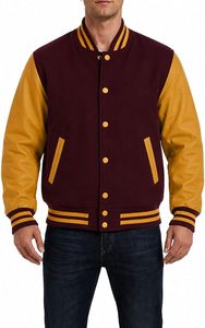 แจ็คเก็ตบอมเบอร์ลำลองสไตล์วาร์ซิตี้ แจ็คเก็ตทีมสปิริตผ้าวูลแบบ Letterman - Product Image 4