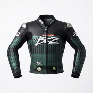 Men’s Cowhide Leather <b>Racing</b> <b>Jacket</b>/Chaqueta MotoCP Style CE Level 2 Armor Motorcycle Track Riding Protective Gear CE - Product Image 1