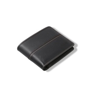 Men's Card Holder Solid Bi-fold Daily Low MOQ Custom Logo High Quality Short Multi Business Genuine Leather for Men <b>RFID</b> Fashion - Product Image 1