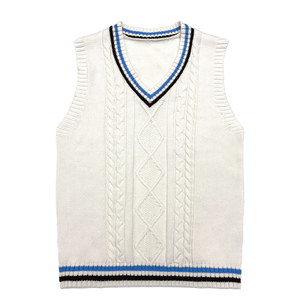 Nouvelle Tendance 2026 : Gilets de Cricket Tricotés de Haute Qualité pour Hommes – Pulls sans Manches Personnalisés à Col en V - Product Image 4