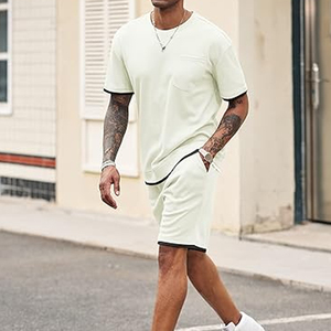 Men Matching Cotton <b>Set</b> Manufacturer Cargo Shorts T Shirt Casual Summer OEM ODM Bulk Supply - Product Image 5