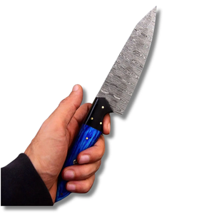 Damascus Steel <b>Knife</b> <b>Set</b> 5-Piece Wood Handle Handmade <b>Sharp</b> Chef <b>Knives</b> Ambidextrous Polished Blade 67 Layers - Product Image 3
