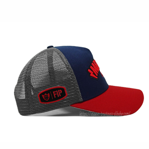 OEM High Quality Mesh Trucker Hat 5 Panel <b>Cap</b> with 3D Embroidery Logo Patch Structured Curved Bill <b>Baseball</b> <b>Cap</b> Wholesale - Product Image 3