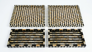 Bandeja Decorativa de Lujo Hecha a Mano con Incrustaciones de Hueso para Mesa de Centro |   Bandeja para Té, Café y Desayuno, Decoración para el Hogar - Product Image 2