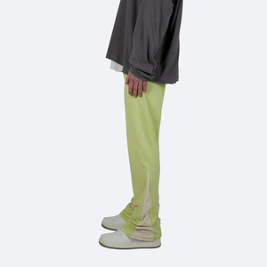 Custom Logo Casual Flat Front Flare Sweatpants Men's High Quality 100% Cotton <b>Elastic</b> <b>Waist</b> Jogger <b>Trousers</b> - Product Image 3